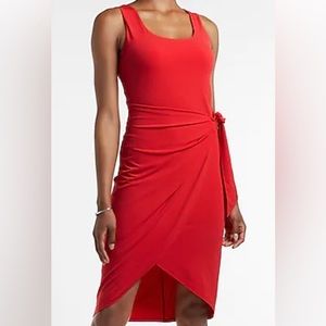 NWT Express Square Neck Faux Wrap Dress